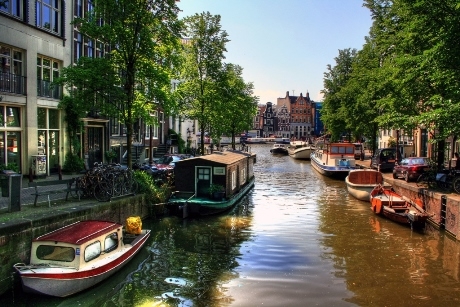 A waterway in Amsterdam